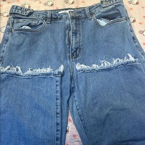 Buckle jeans plus size